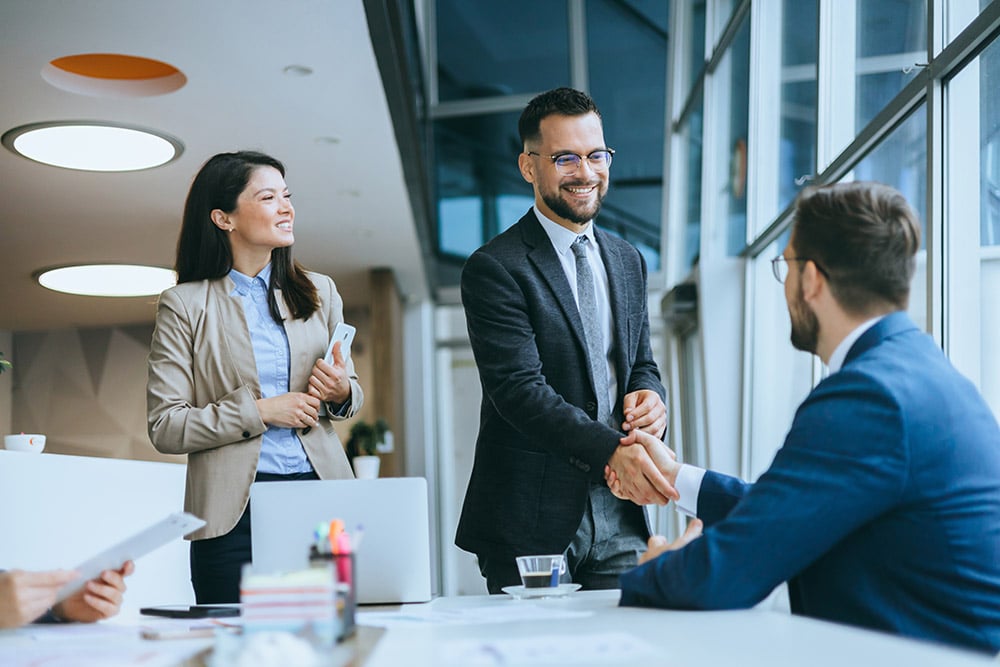 working together in an office
